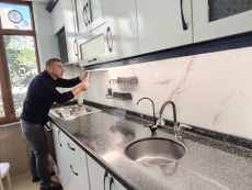 Mermer Desenli Cam Paneller